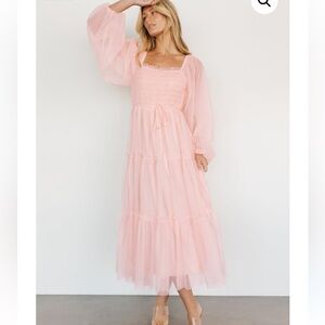 Baltic Born Katrina Tulle Maxi Dress in Blush